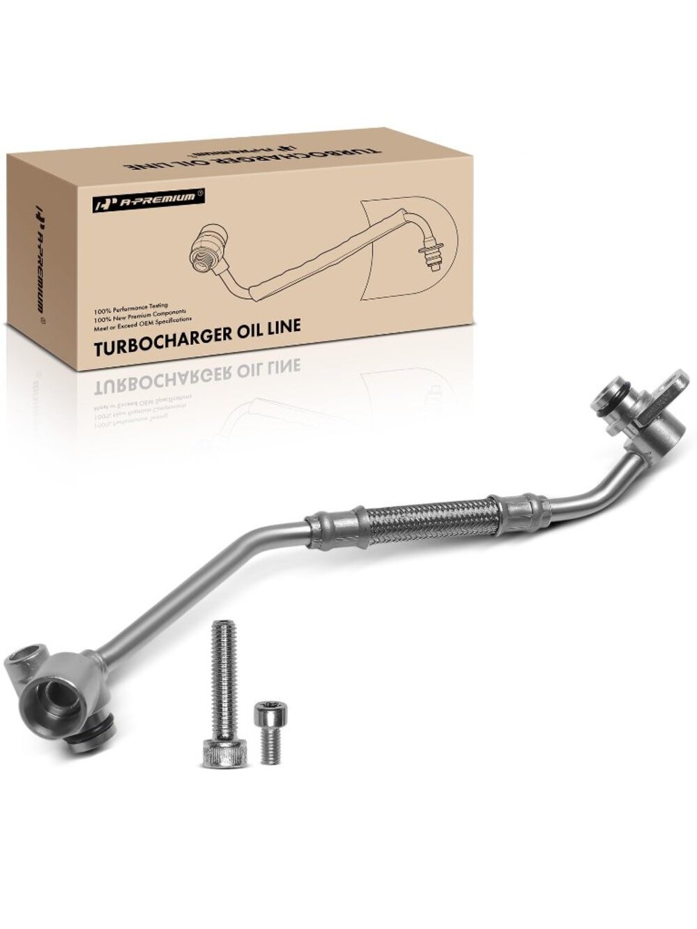 A-Premium Rear Turbocharger Oil Supply Line Compatible with BMW